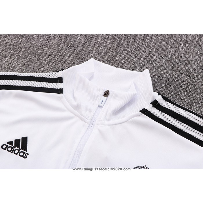 Tuta da Track Giacca Real Madrid Bambino 2022 2023 Bianco e Purpura